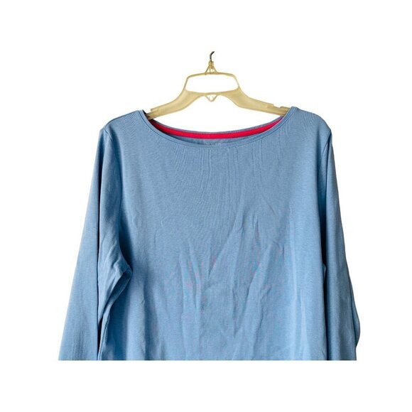 The Talbots Tee - Pima Cotton Bateautneck Light Blue - Picture 3 of 6